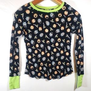 Rick and Morty thermal top size small with thumb holes. Super cute.